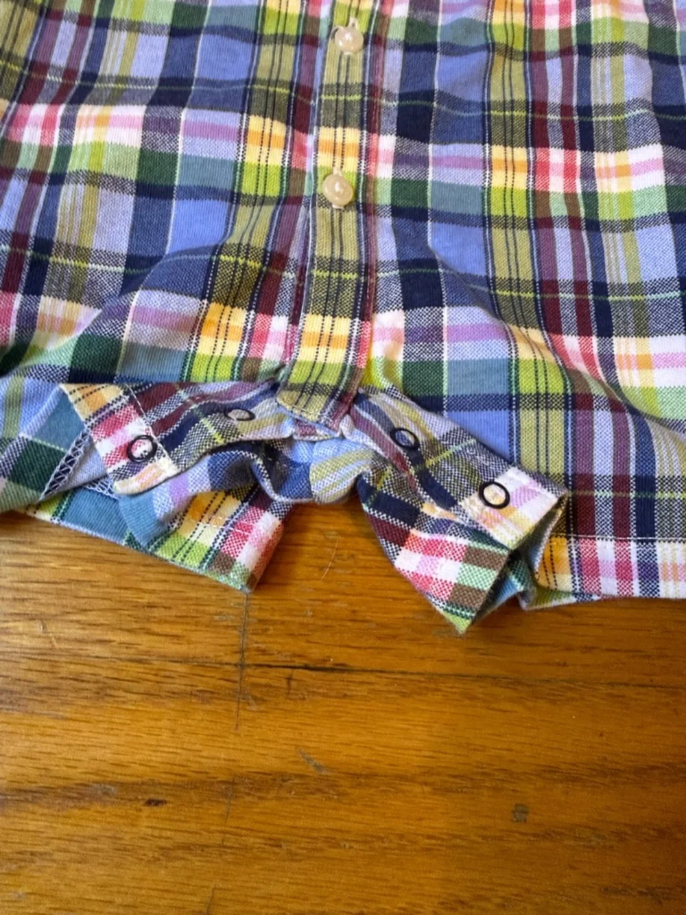 Ralph Lauren Multicolor Plaid Button-Down Kids Romper